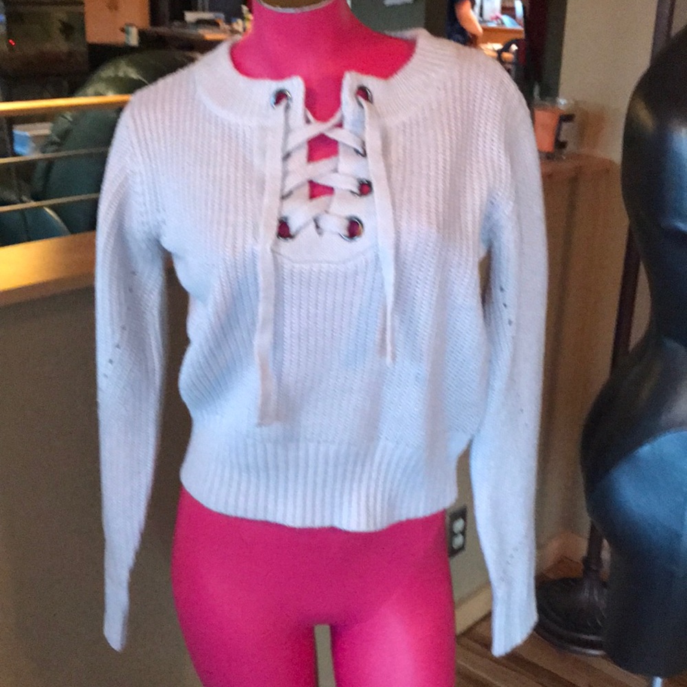 Tie sweater